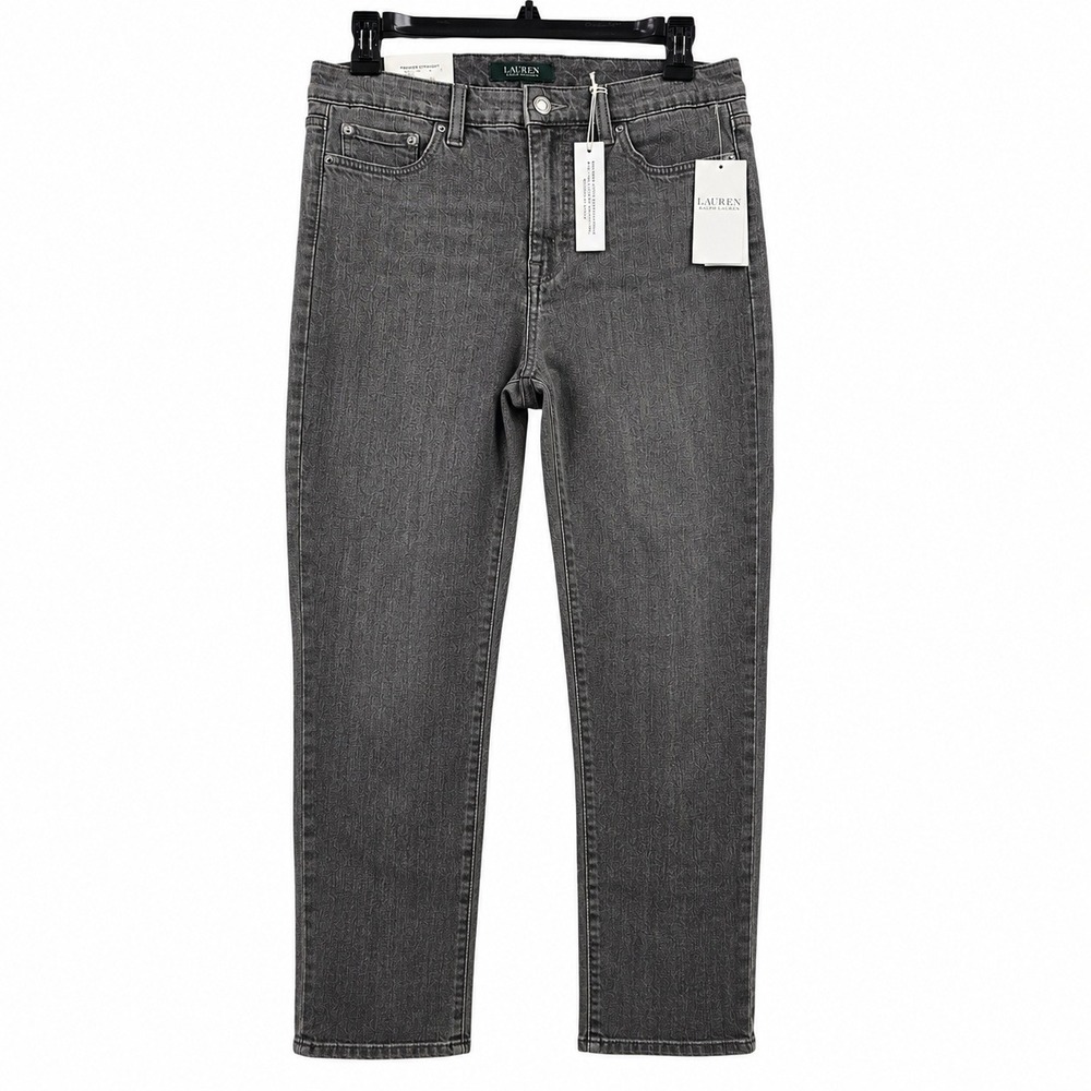 Lauren Ralph Lauren Premier Straight Ankle Jeans Womens‎ 6 Charcoal Stretch